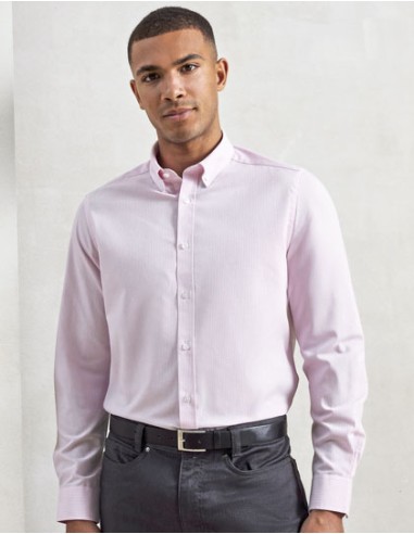 PRE-PR238-Mens Cotton Rich Oxford Stripes Shirt